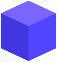 blue background cube