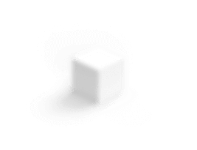 white background cube figure